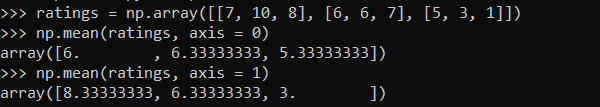 choose rows or columns by the axis element.